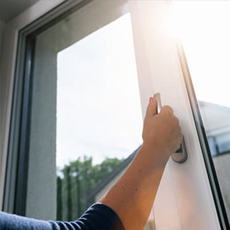 glass security door